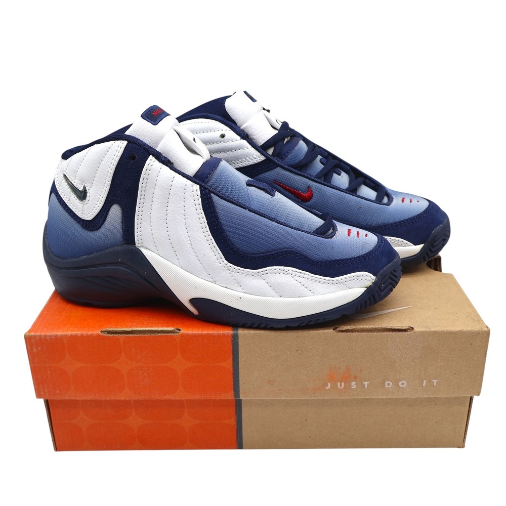 Nike Air Flight 00 GS Size 5Y Vintage 2000 White Navy Blue Lacquer 146077-141